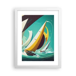 Poster in een witte lijst - Met elementen als een broer - 30x40 cm