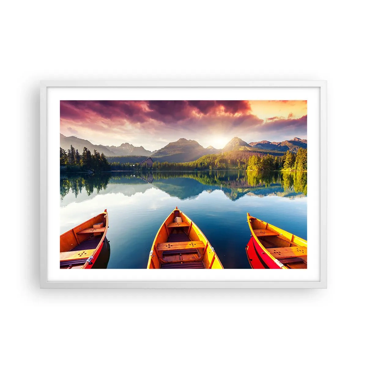 Poster in een witte lijst - Niets tegen de natuur - 70x50 cm