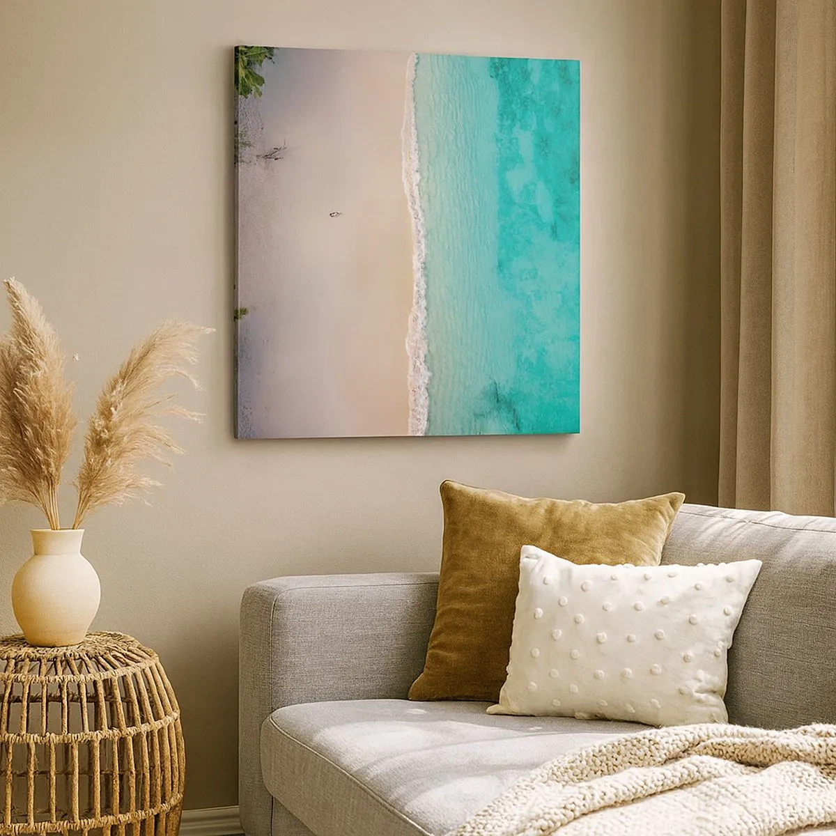 Schilderen op canvas - Paradijsstrand - 30x30 cm