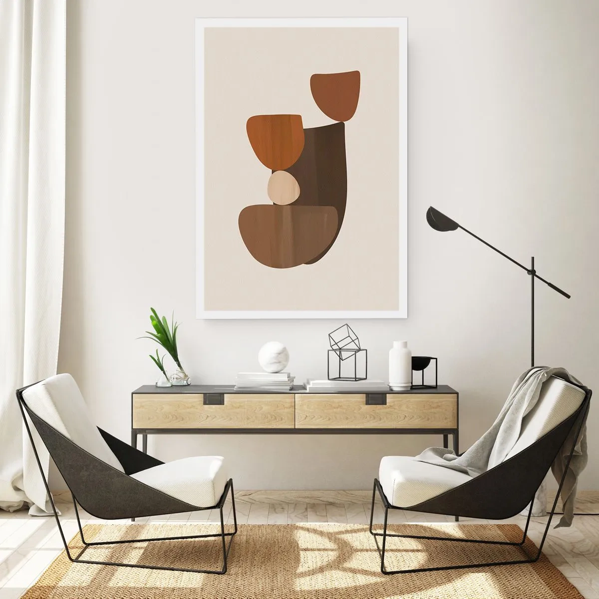 Poster - Compositie in brons - 70x100 cm