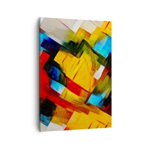 Schilderen op canvas - Een veelkleurig lagen koekje - 50x70 cm