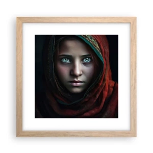 Een poster in een licht eiken lijst - Oosterse prinses - 30x30 cm