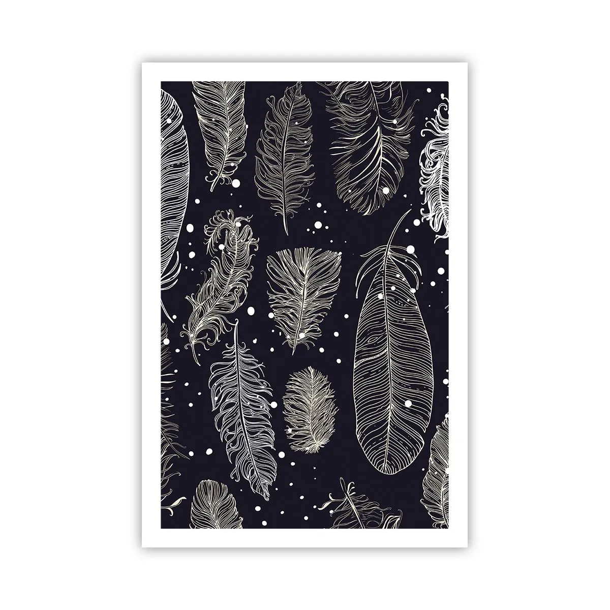 Poster - Gevederde kant - 61x91 cm