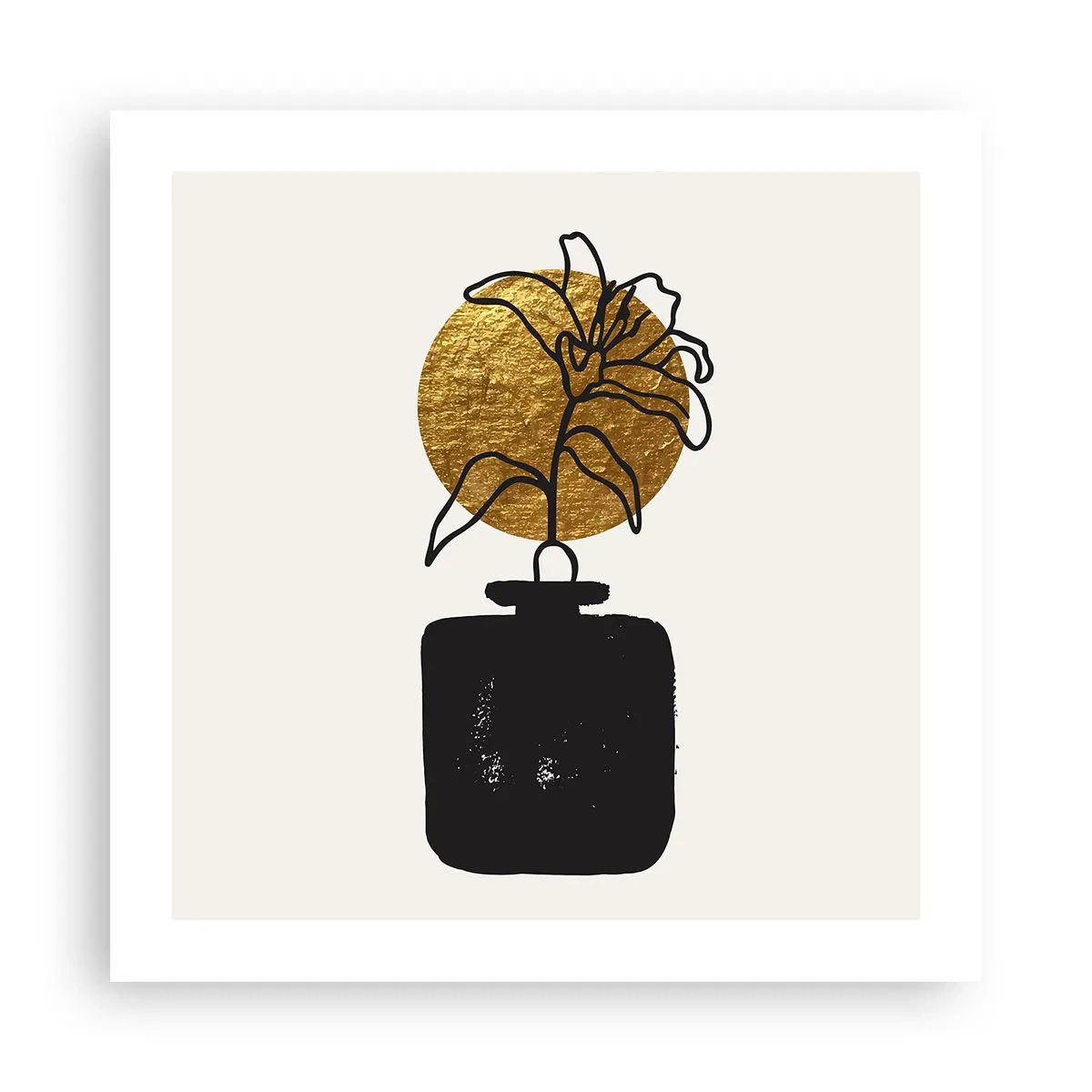 Poster - Schoonheid is goud waard - 50x50 cm