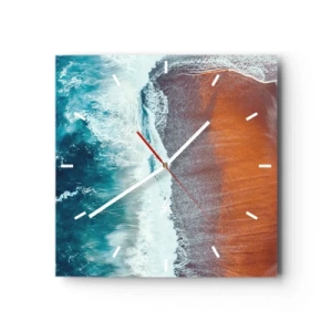 Wandklok - Klok - Aanraking van de oceaan - 30x30 cm