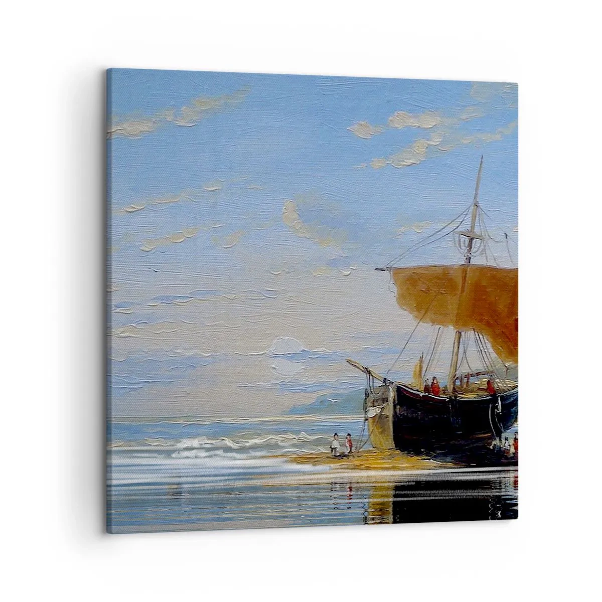Schilderen op canvas - Water, bodem, lucht - 50x50 cm