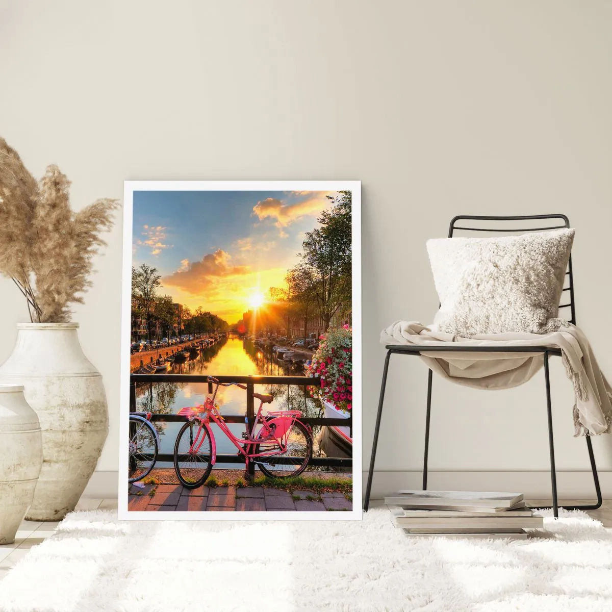 Poster - Lenteochtend in Amsterdam - 30x40 cm