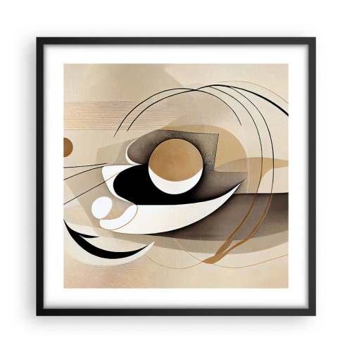 Poster in een zwarte lijst - Compositie: de essentie van de dingen - 50x50 cm