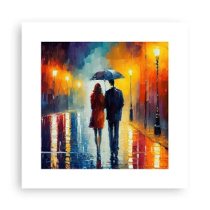 Poster - Samen – een kleurrijke nacht - 30x30 cm