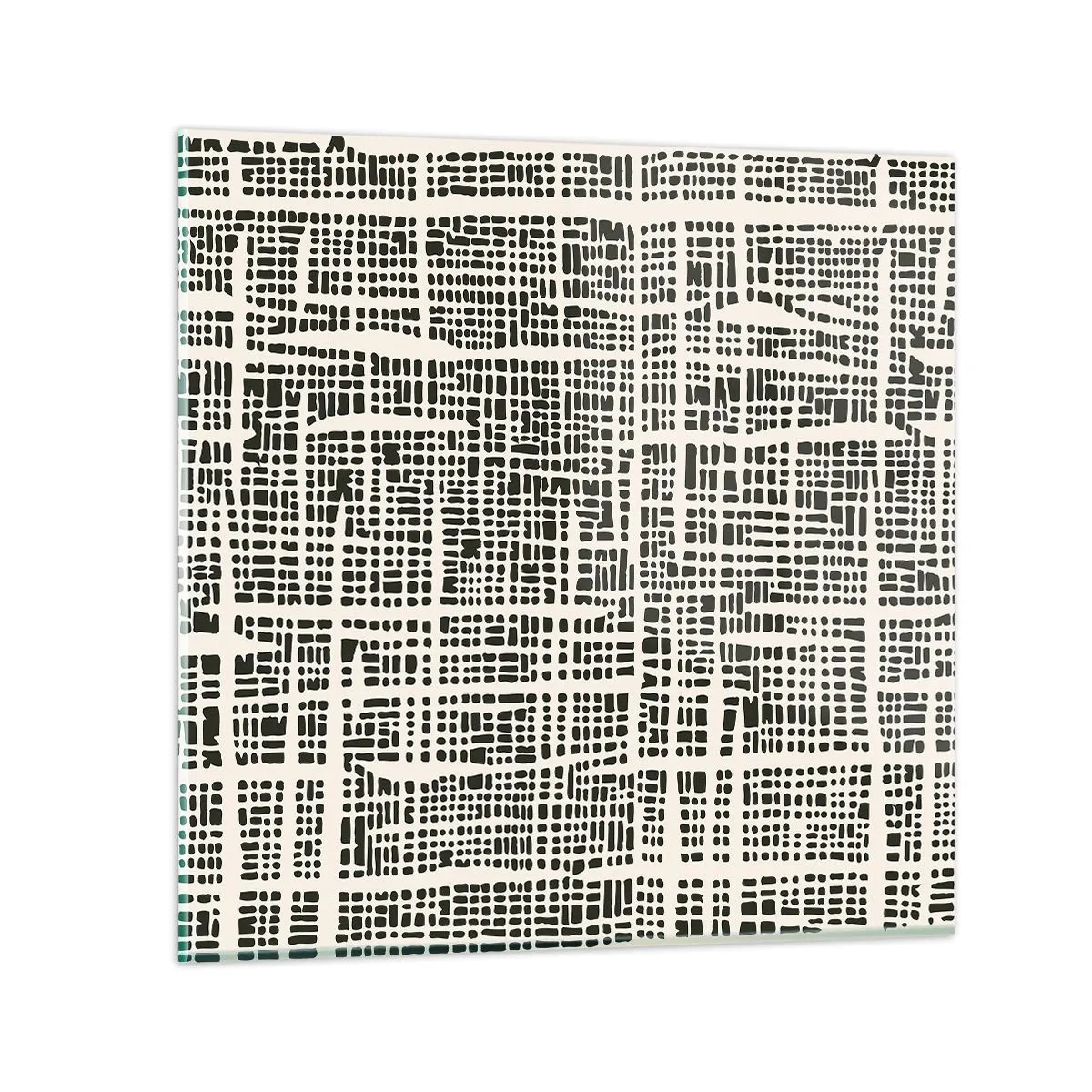 Schilderen op glas - Geweven compositie - 50x50 cm