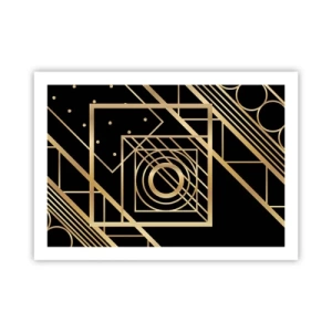 Poster - Gouden geometrie - 70x50 cm