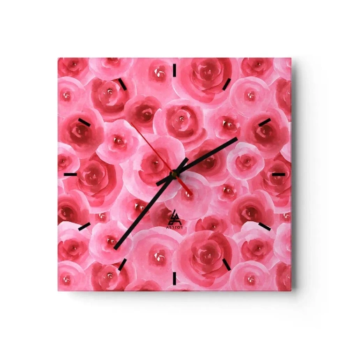 Wandklok - Klok - Rozen onder en boven - 40x40 cm