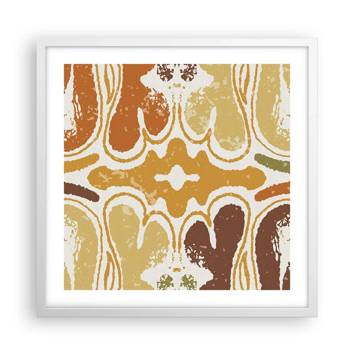 Poster in een witte lijst - Sentimentele abstractie - 50x50 cm