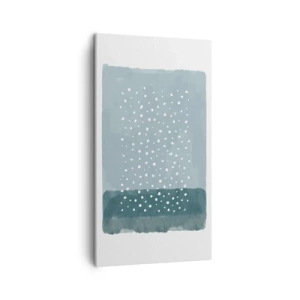 Schilderen op canvas - Gegroeid op blauw - 45x80 cm