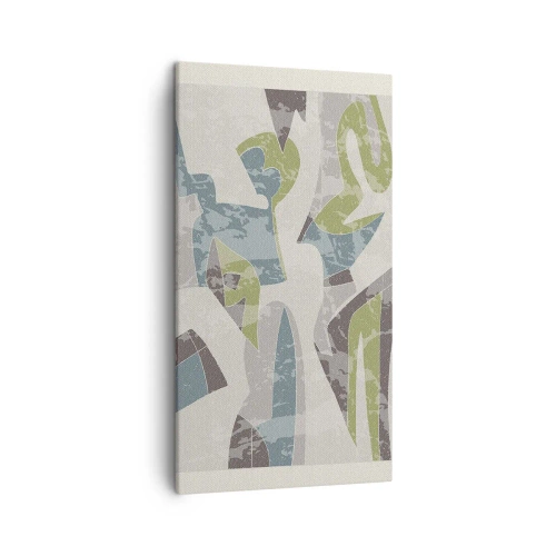 Schilderen op canvas - Compositie achter het glas - 45x80 cm