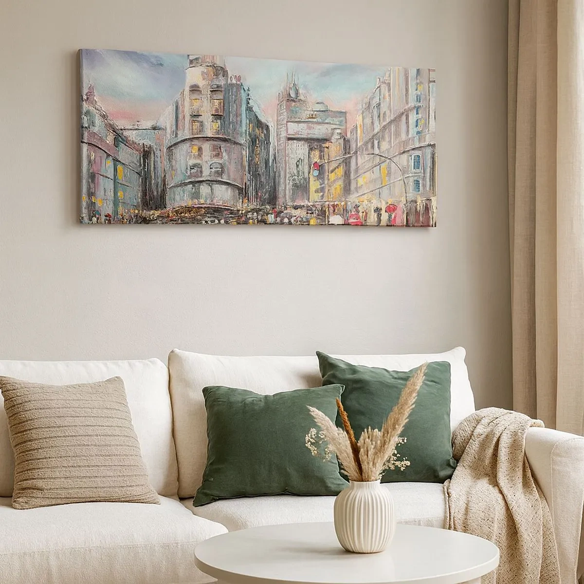 Schilderen op canvas - Het wordt een geslaagde avond - 100x40 cm