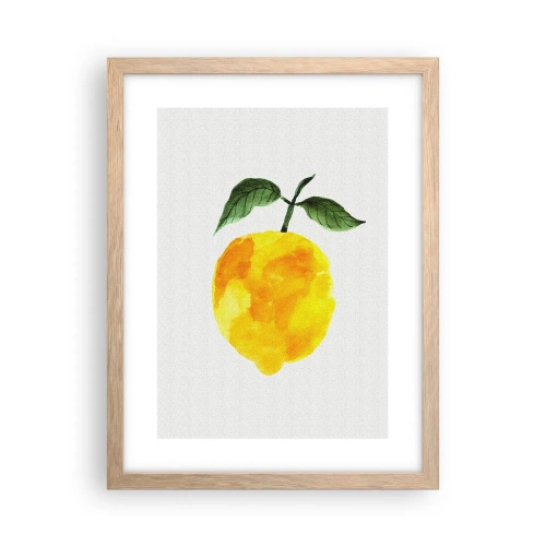 Een poster in een licht eiken lijst - Hoe proef je de zon? - 30x40 cm