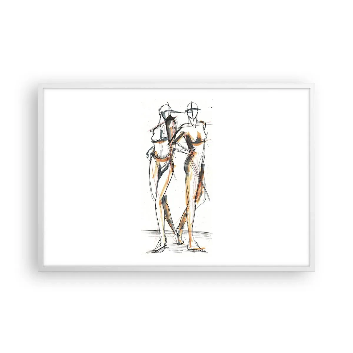 Poster in een witte lijst - Een studie van genade - 91x61 cm