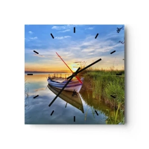 Wandklok - Klok - Baai van vervulde dromen - 40x40 cm