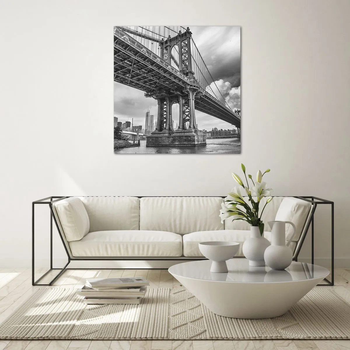 Schilderen op glas - Naar het hart van de stad - 70x70 cm