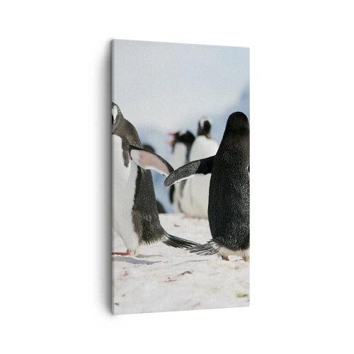 Schilderen op canvas - Dansen in de sneeuw - 45x80 cm