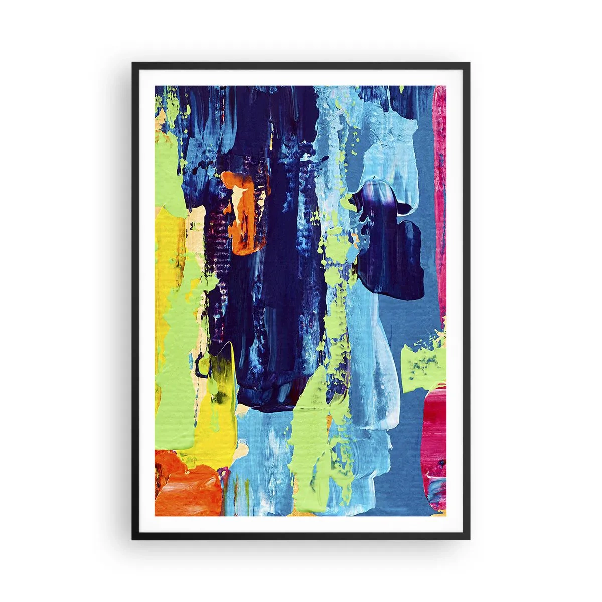 Poster in een zwarte lijst - Het leven is mooi! - 70x100 cm