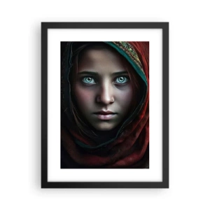 Poster in een zwarte lijst - Oosterse prinses - 30x40 cm