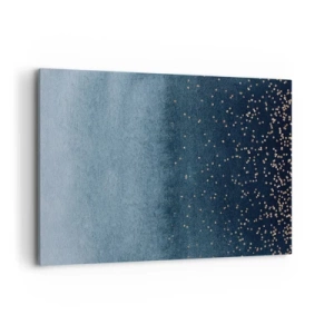 Schilderen op canvas - Samenstelling - blauwe fasen - 120x80 cm