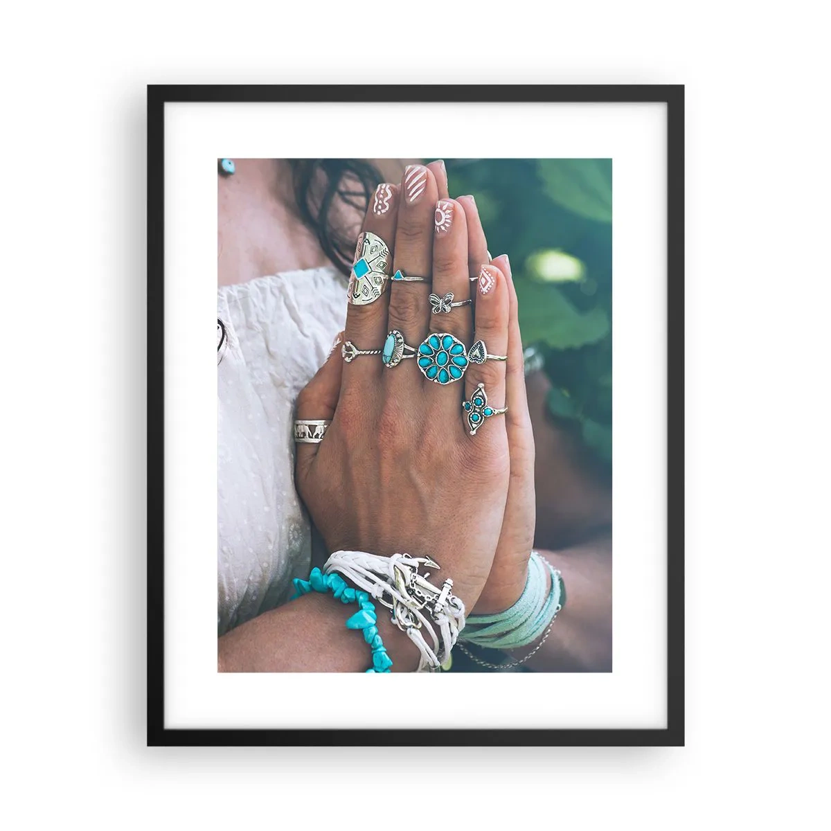 Poster in een zwarte lijst - Welkom in het centrum van het zijn - 40x50 cm