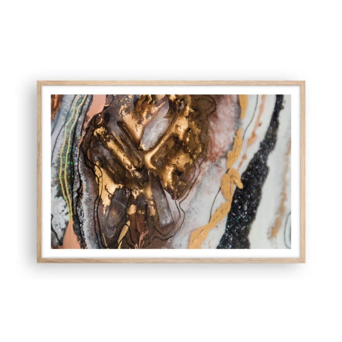 Een poster in een licht eiken lijst - Het element aarde - 91x61 cm