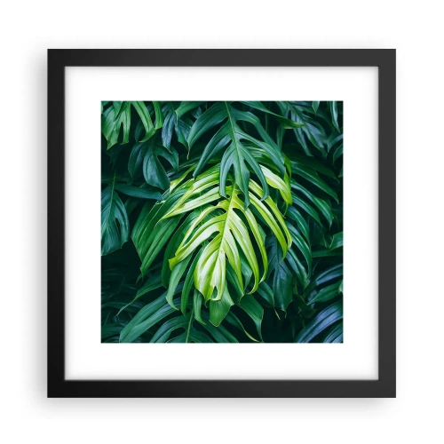 Poster in een zwarte lijst - Dompel jezelf onder in de frisheid - 30x30 cm