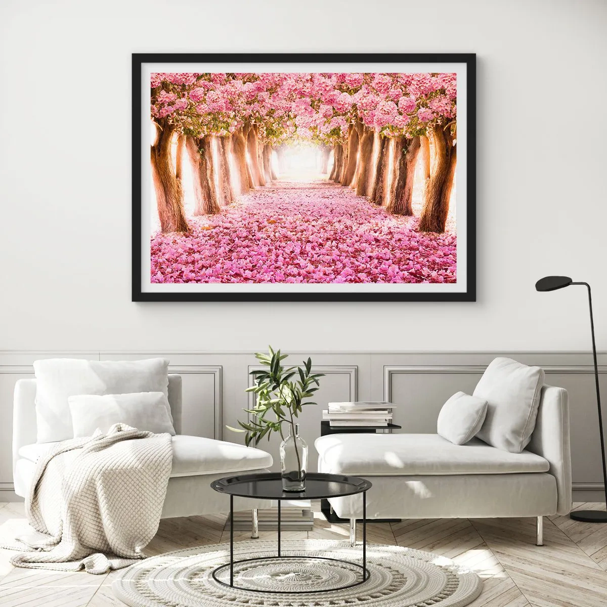 Poster in een zwarte lijst - De weg naar het paradijs - 70x50 cm