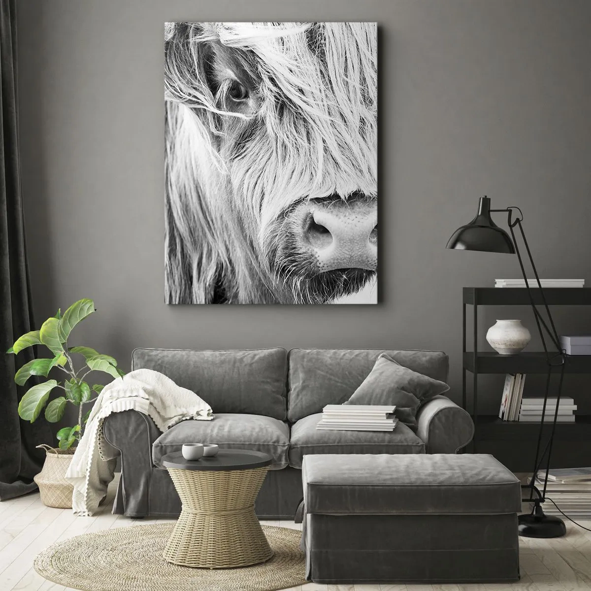 Schilderen op canvas - Schotse wildheid - 65x120 cm