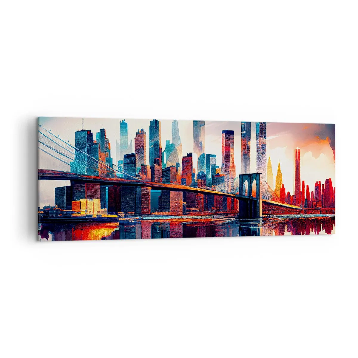 Schilderen op canvas - Een droomachtig New York - 140x50 cm