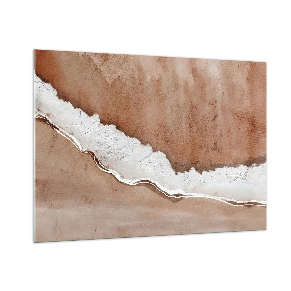 Schilderen op glas - In aardetinten - 100x70 cm