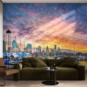 Fotobehang Premium Canvas - De stad van duizend zeelieden - Landschap, Stad, Haven - 150x105 cm