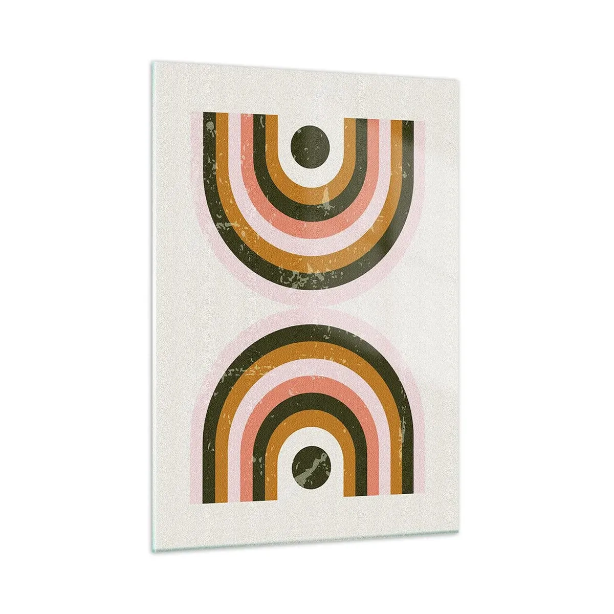 Schilderen op glas - Tweeling abstractie - 50x70 cm