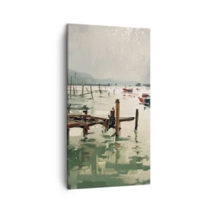 Schilderen op canvas - Gedrenkt in een gesmolten maan - 45x80 cm