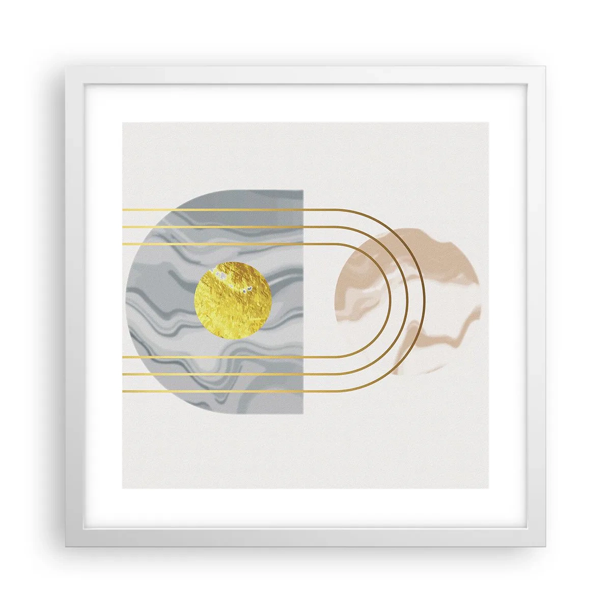 Poster in een witte lijst - Helderheid en schittering - 40x40 cm