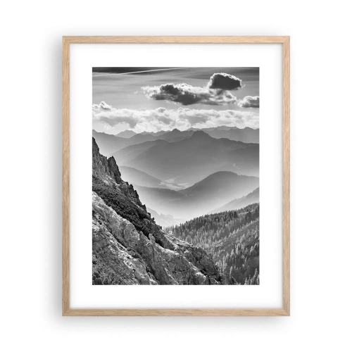 Een poster in een licht eiken lijst - Tot aan de horizon - 40x50 cm