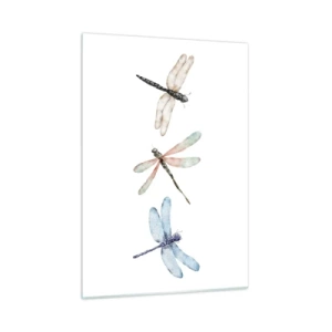Schilderen op glas - Gewichtloze libellen - 50x70 cm