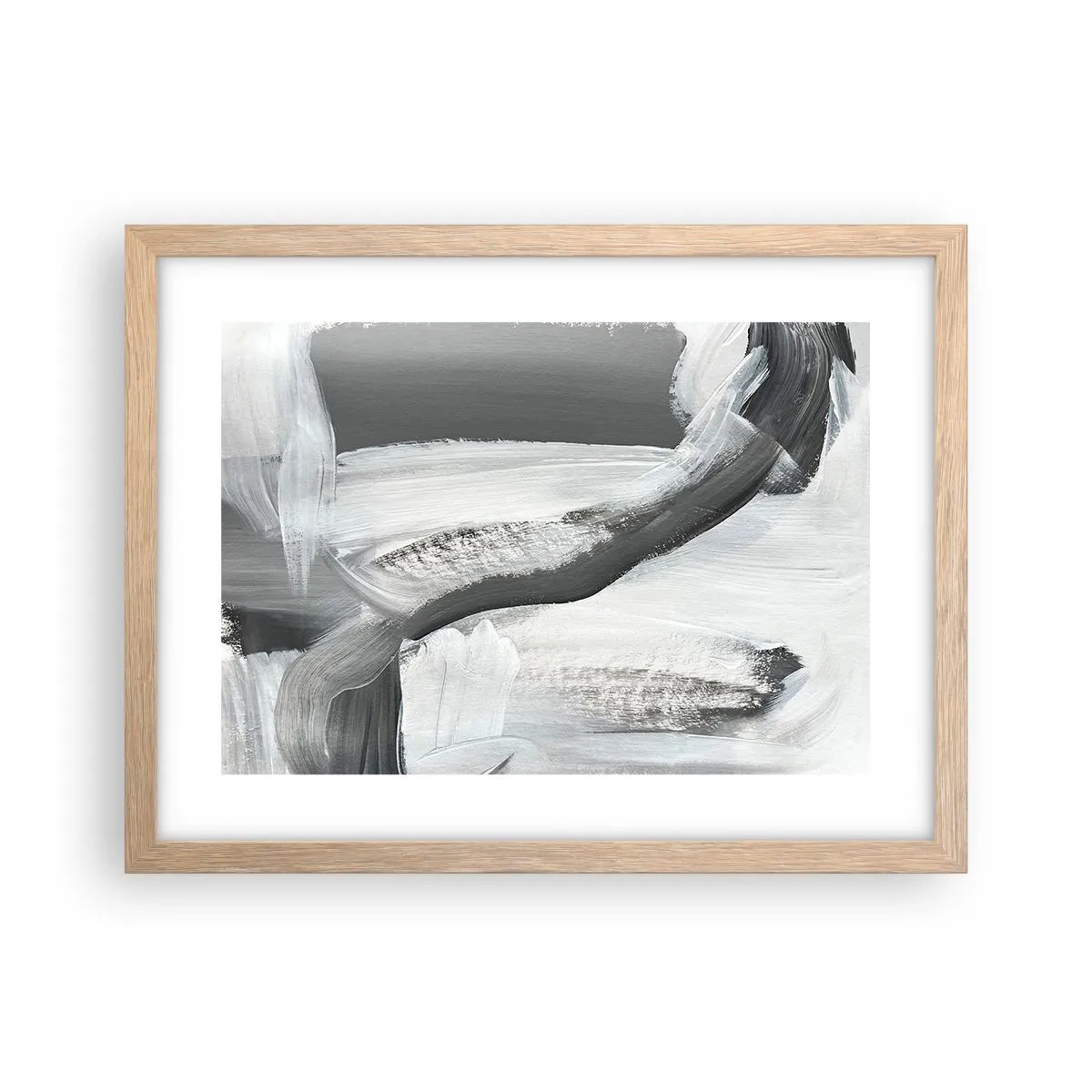 Een poster in een licht eiken lijst - Een beslissende beweging - 40x30 cm