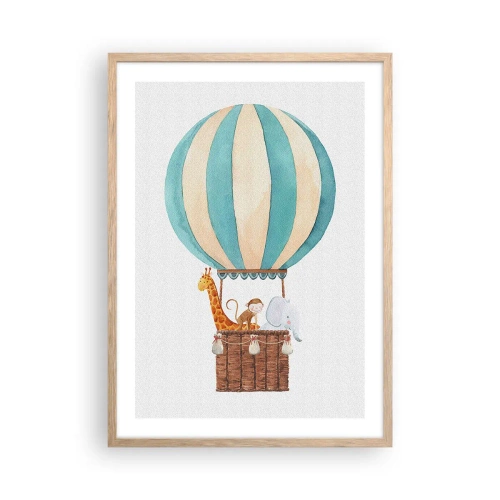 Een poster in een licht eiken lijst - Fantastische reis - 50x70 cm