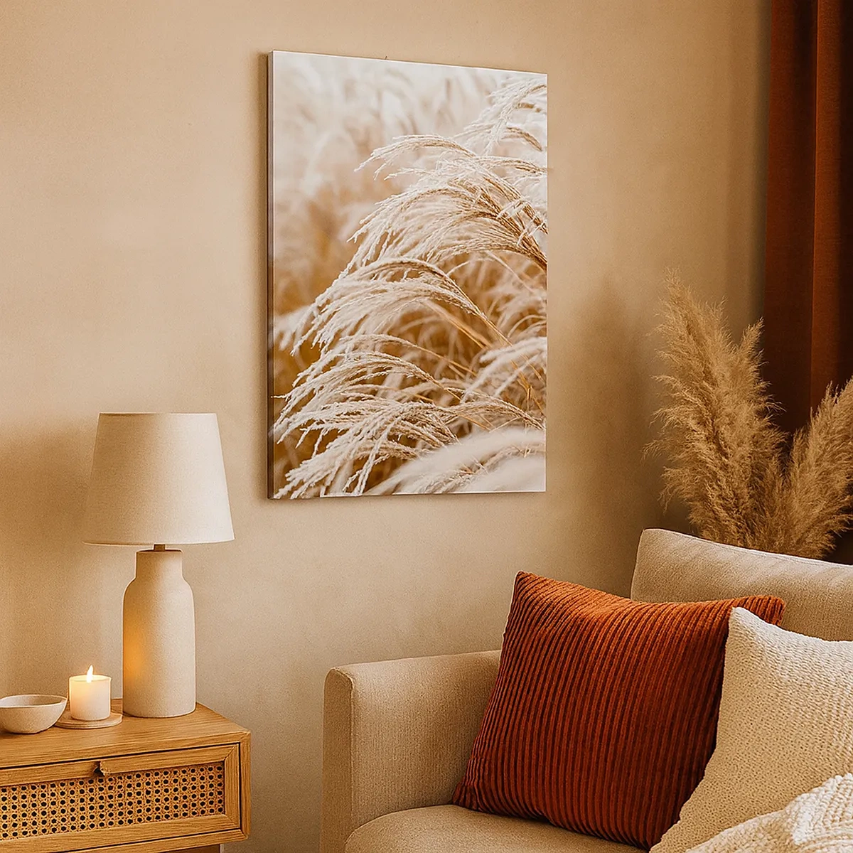 Schilderen op canvas - Buig je neer voor de herfstzon - 50x70 cm