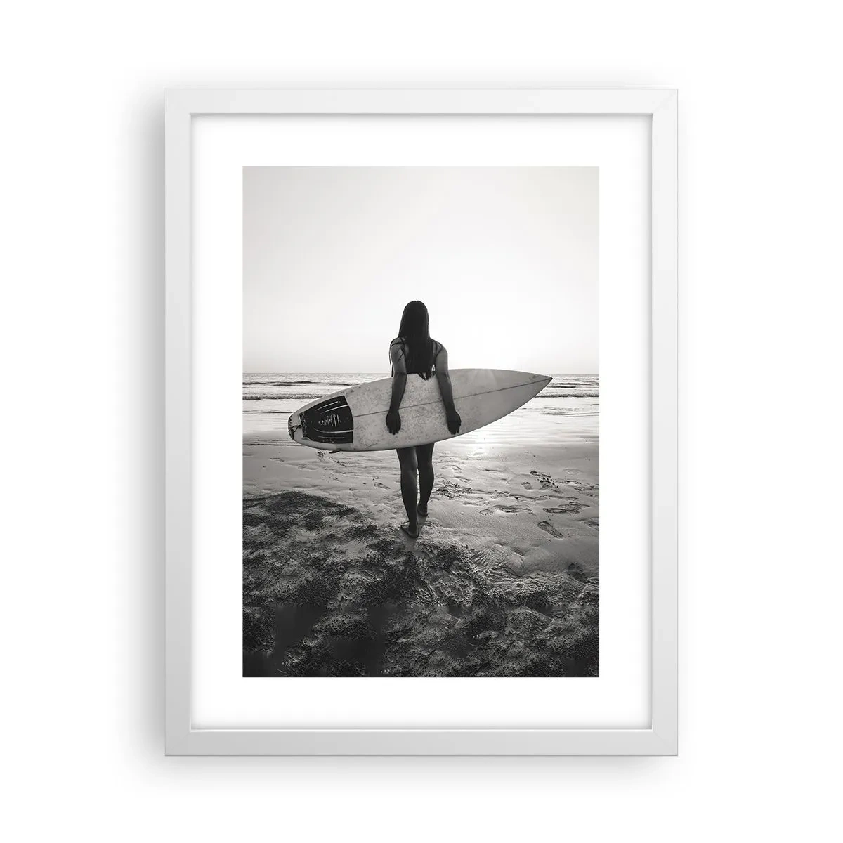 Poster in een witte lijst - De dochter van de zeegolf - 30x40 cm