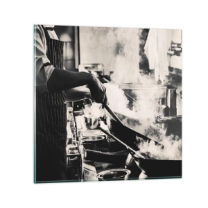 Schilderen op glas - Alchemie van smaken - 60x60 cm