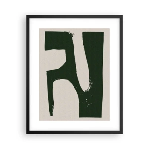 Poster in een zwarte lijst - Baaien van wit - 40x50 cm