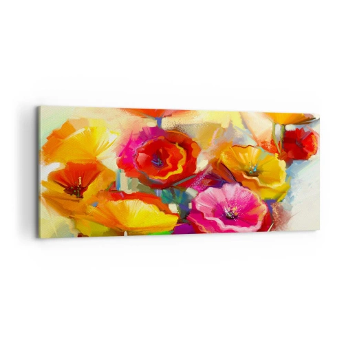 Schilderen op canvas - Niet alleen rood - 100x40 cm