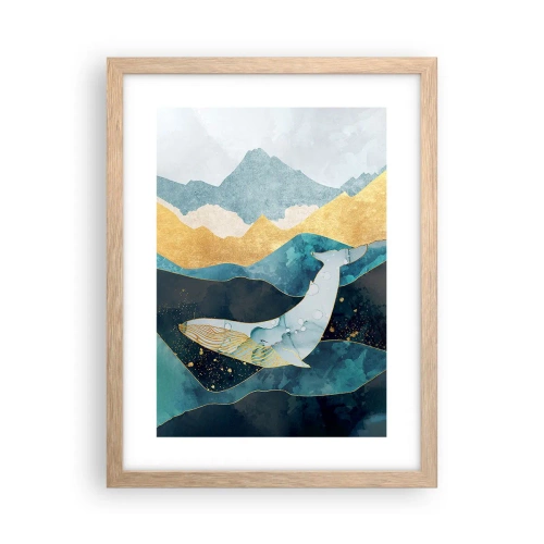 Een poster in een licht eiken lijst - De koele schoonheid van het noorden - 30x40 cm