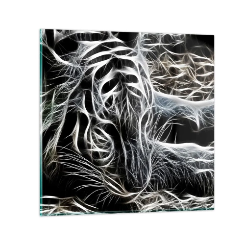 Schilderen op glas - Een onderzoek naar de lichtheid van katten - 40x40 cm